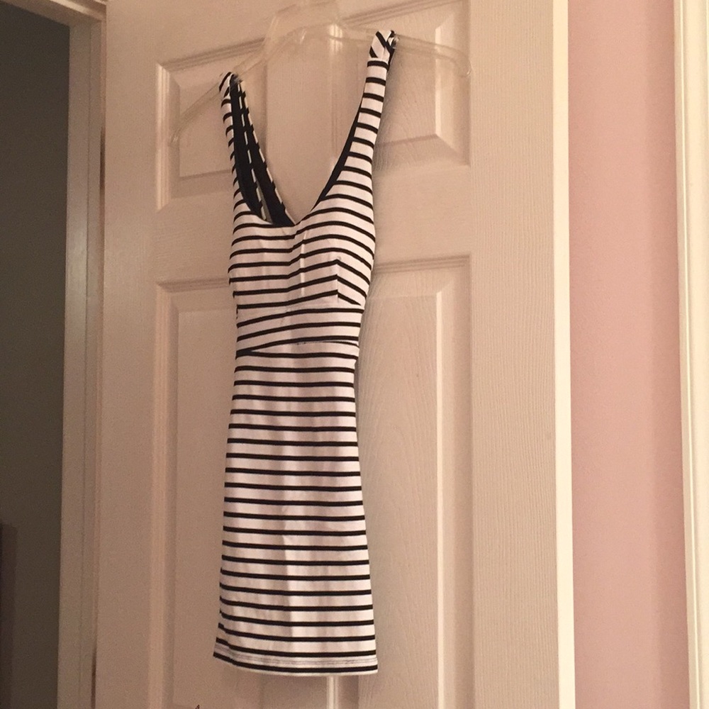 Never worn black and white tosko mini dress